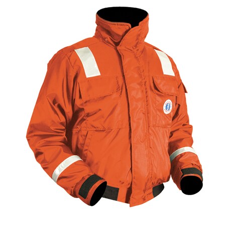 Mustang Survival Classic Bomber Jacket w/SOLAS Reflective Tape - XXL - Orange MJ6214T1-XXL-OR
